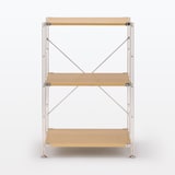 ステンレスユニットシェルフ　オーク材棚セット　小