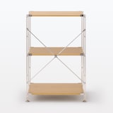 ステンレスユニットシェルフ　オーク材棚セット　小