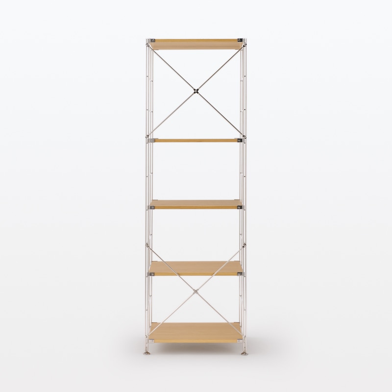 ステンレスユニットシェルフ オーク材棚セット 大 | 無印良品 