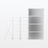 ステンレスユニットシェルフ　ステンレス棚セット　ワイド　中