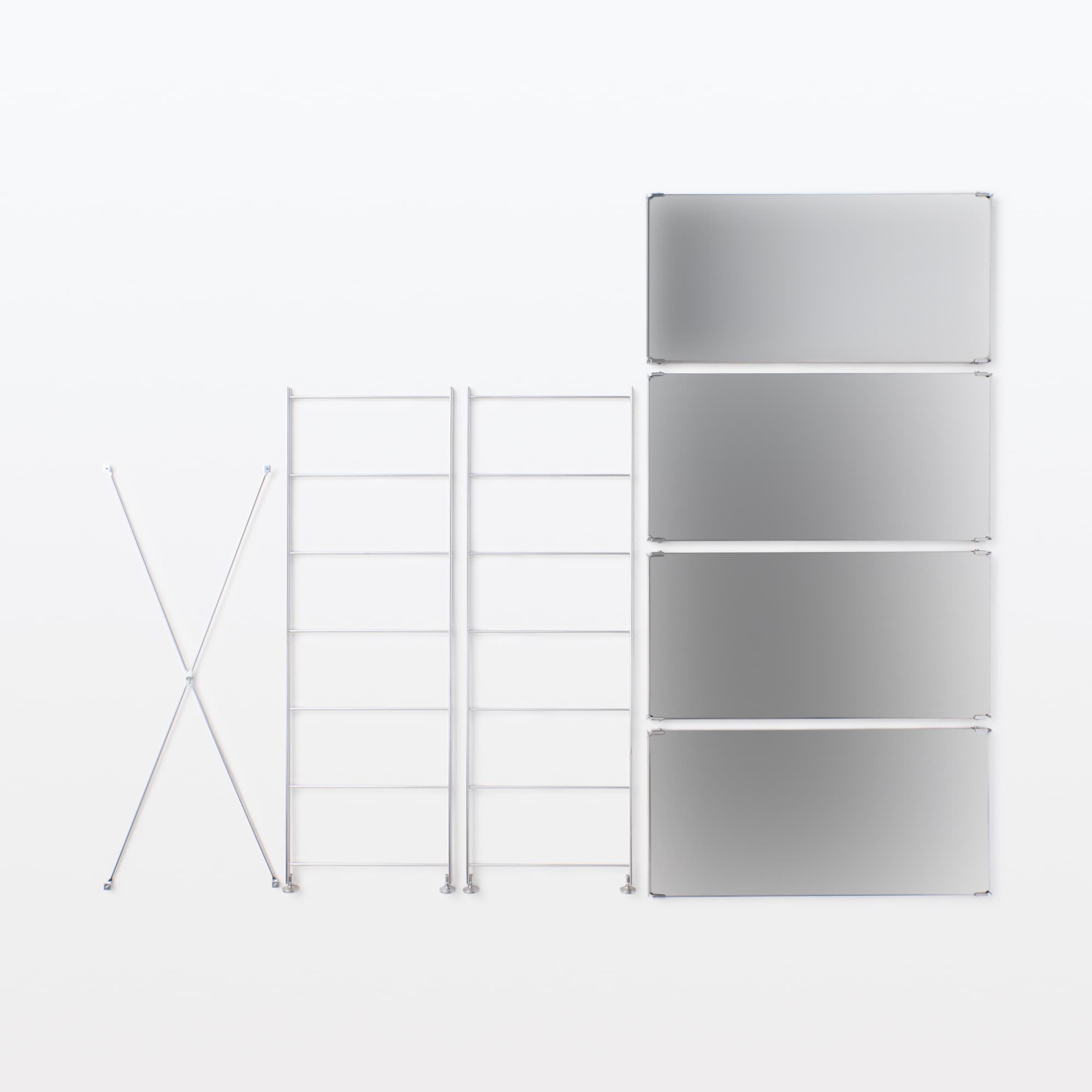 ステンレスユニットシェルフ　ステンレス棚セット　ワイド　中