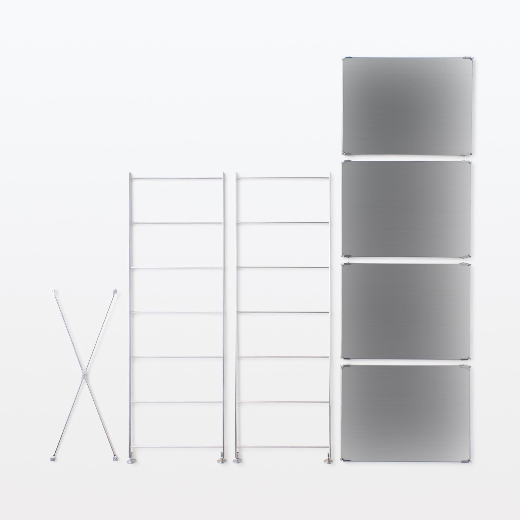 ステンレスユニットシェルフ　ステンレス棚セット　中