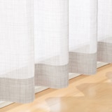 ポリエステル杢調ボイルプリーツカーテン／ライトグレー