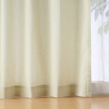 ポリエステル杢調平織プリーツカーテン／ライトグリーン