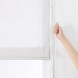 ポリエステル杢調ボイル（防炎）プレーンシェード用生地／ライトグレー