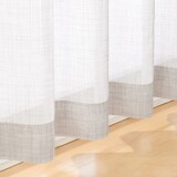 ポリエステル杢調ボイルプリーツカーテン２倍ヒダ／ライトグレー