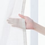 ポリエステル杢調ボイルプリーツカーテン２倍ヒダ／ライトグレー