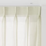 ポリエステル杢調ボイルプリーツカーテン２倍ヒダ／ライトグレー