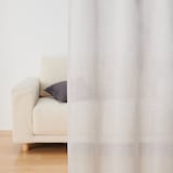 ポリエステル杢調ボイルノンプリーツカーテン／ライトグレー