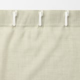 ポリエステル杢調ボイルノンプリーツカーテン／ライトグレー