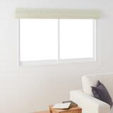 ポリエステル杢調平織（防炎）プレーンシェード用生地／ライトグリーン