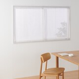 ポリエステル杢調ボイル（防炎）プレーンシェード用生地／ライトグレー