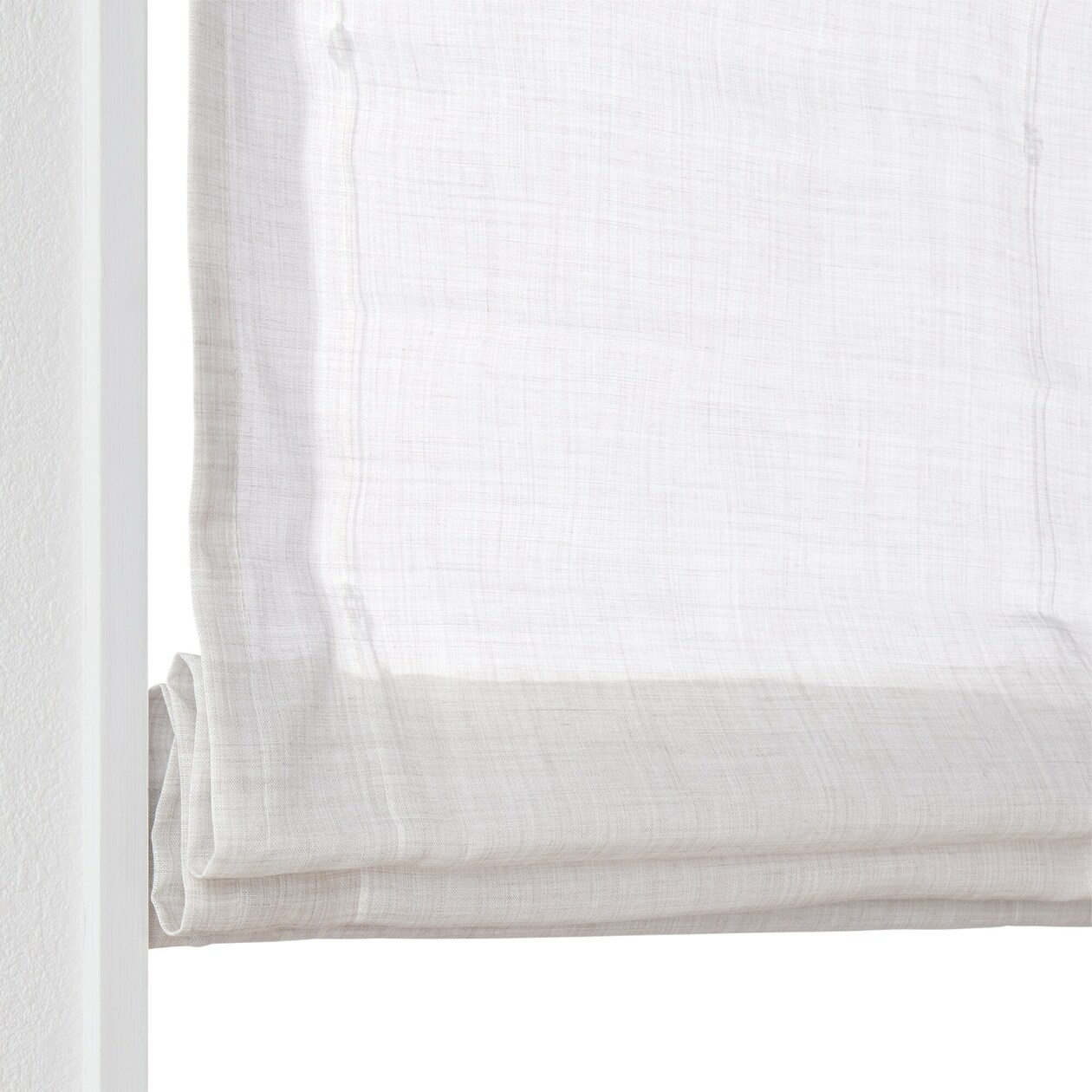 ポリエステル杢調ボイル（防炎）プレーンシェード用生地／ライトグレー