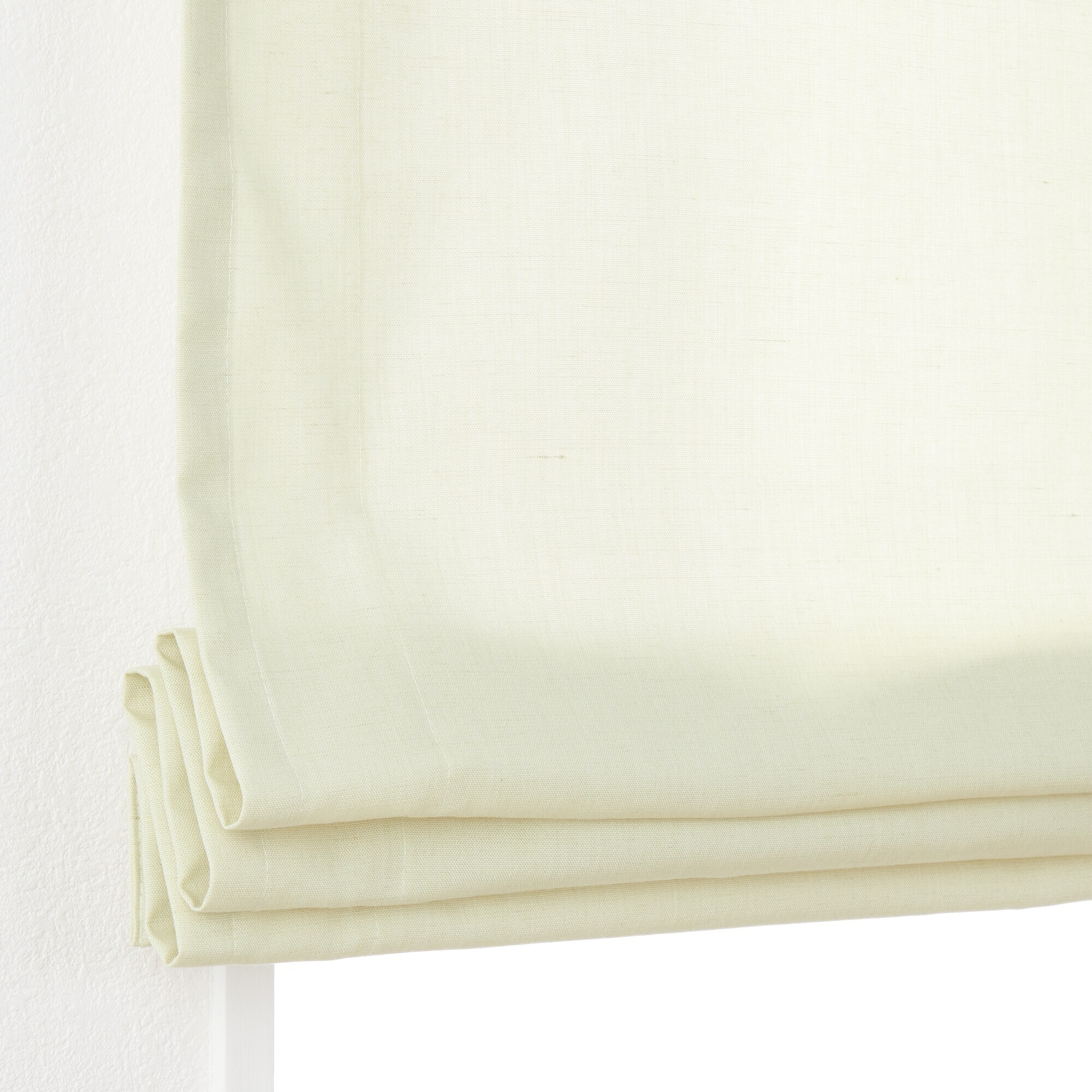 ポリエステル杢調平織（防炎）プレーンシェード用生地／ライトグリーン