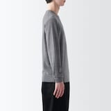 洗えるウールハイゲージクルーネックセーター