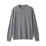 洗えるウールハイゲージクルーネックセーター