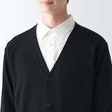 洗えるウールハイゲージＶネックカーディガン