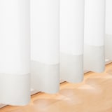 シフォン調ボイル　レース（防炎）２倍ヒダプリーツカーテン／オフ白