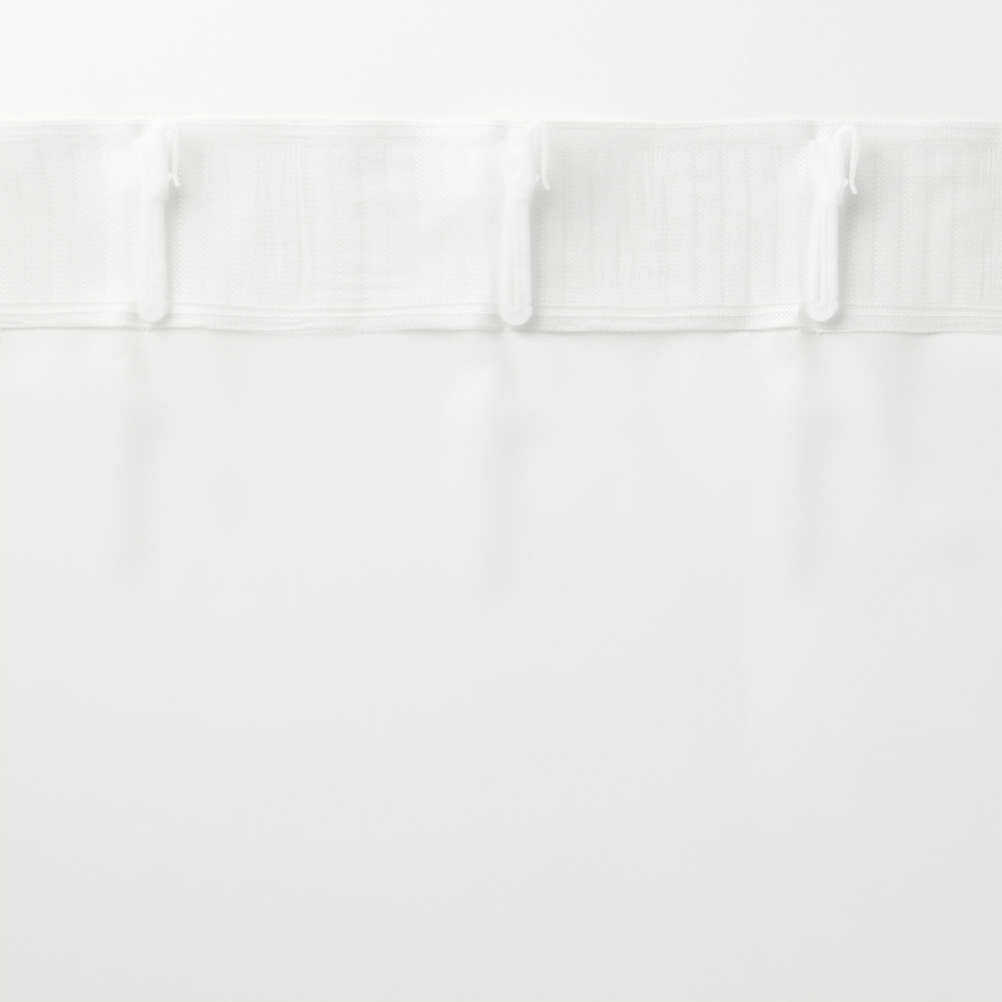 無印　４点　UVカット透けにくい防炎ボイルプリーツカーテン　オフ白 シフォン調ボイル レース（防炎）ノンプリーツカーテン／オフ白 | 無印良品