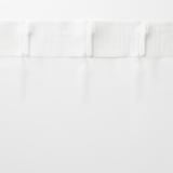 シフォン調ボイル　レース（防炎）ノンプリーツカーテン／オフ白