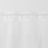 シフォン調ボイル　レース（防炎）ノンプリーツカーテン／オフ白