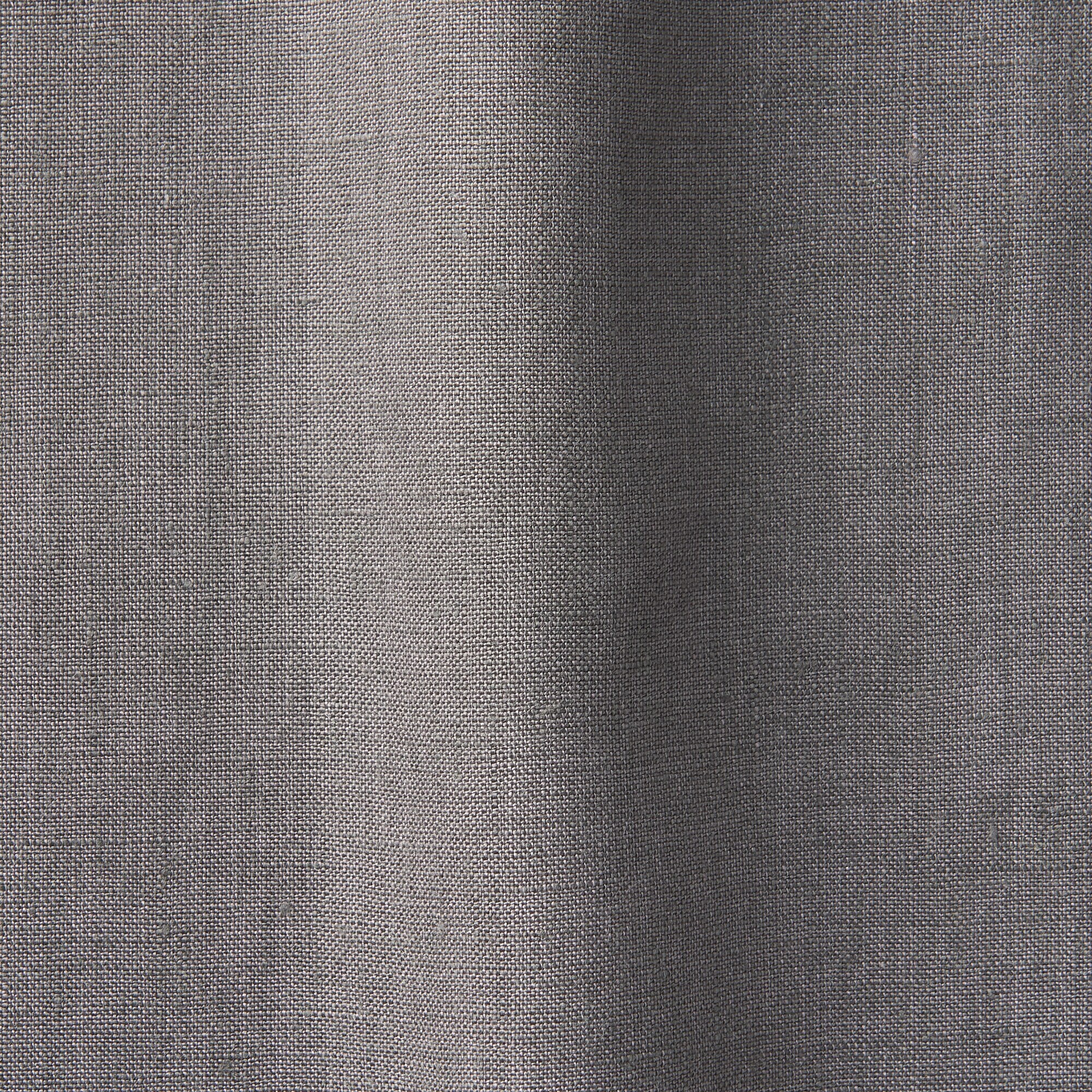 麻平織プリーツカーテン／チャコールグレー