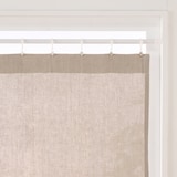 麻平織ノンプリーツカーテン／チャコールグレー