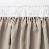 麻平織ギャザーカーテン／チャコールグレー