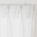 シフォン調ボイル　レース（防炎）プリーツカーテン／ライトグレー