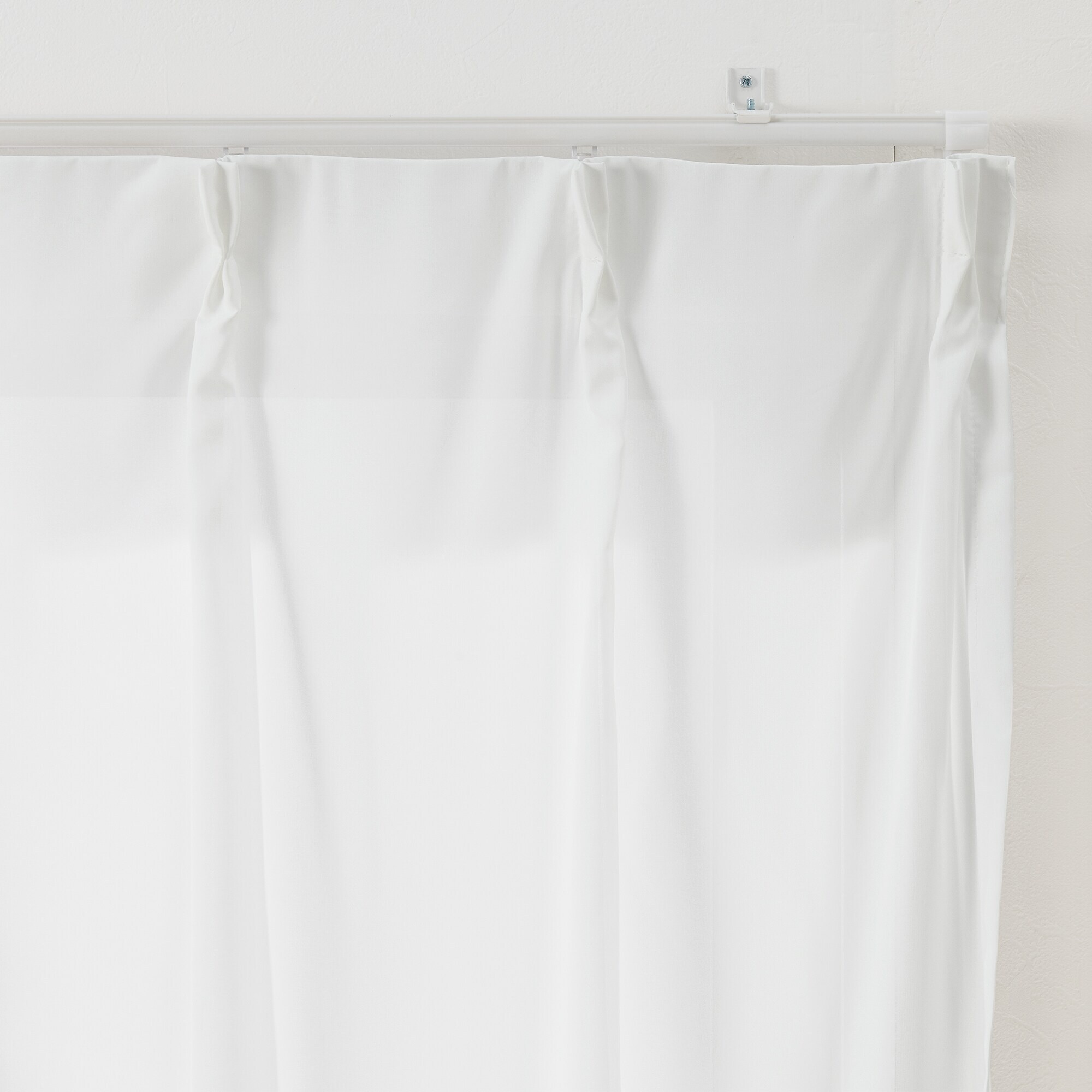 シフォン調ボイル　レース（防炎）プリーツカーテン／ライトグレー