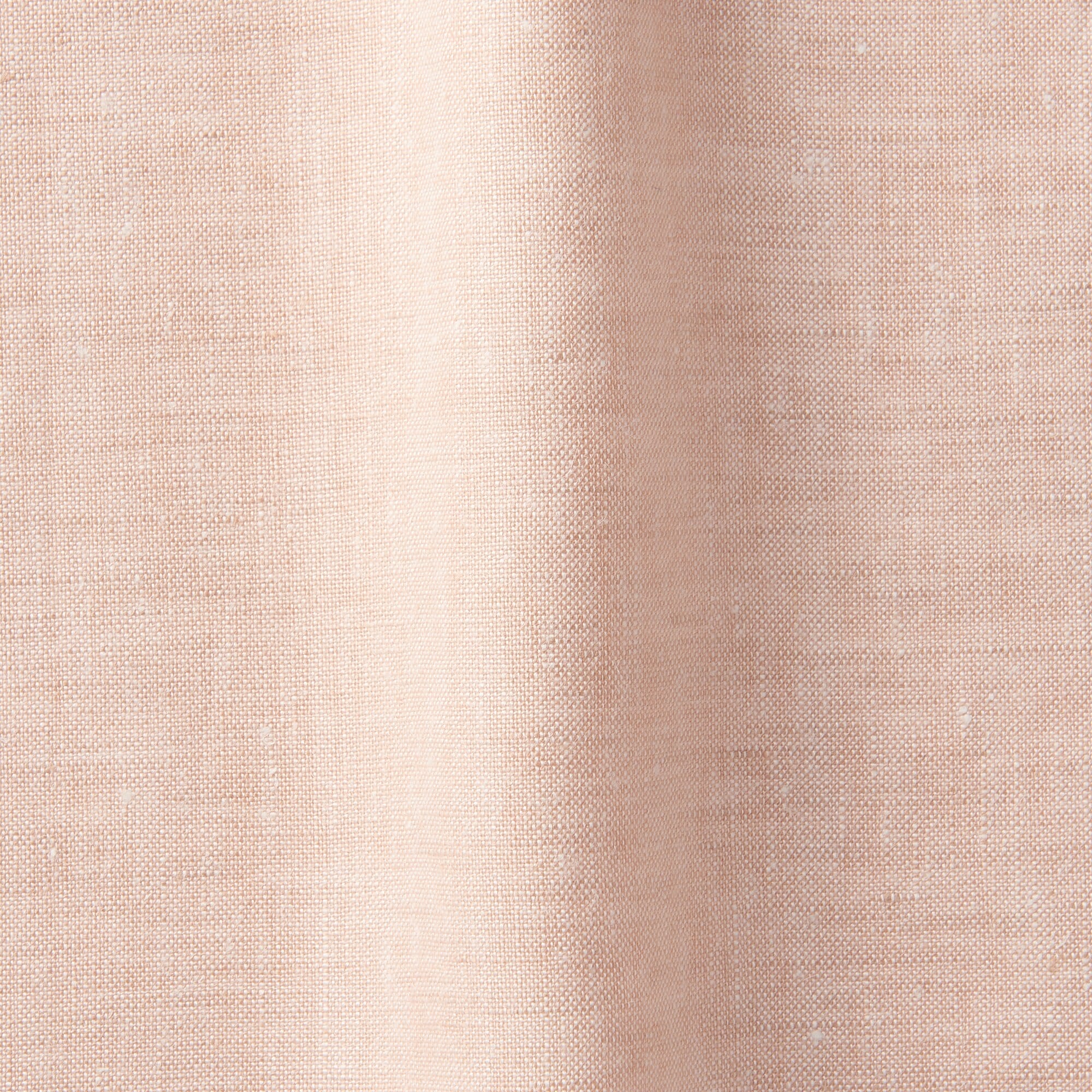 麻平織プリーツカーテン／ピンク