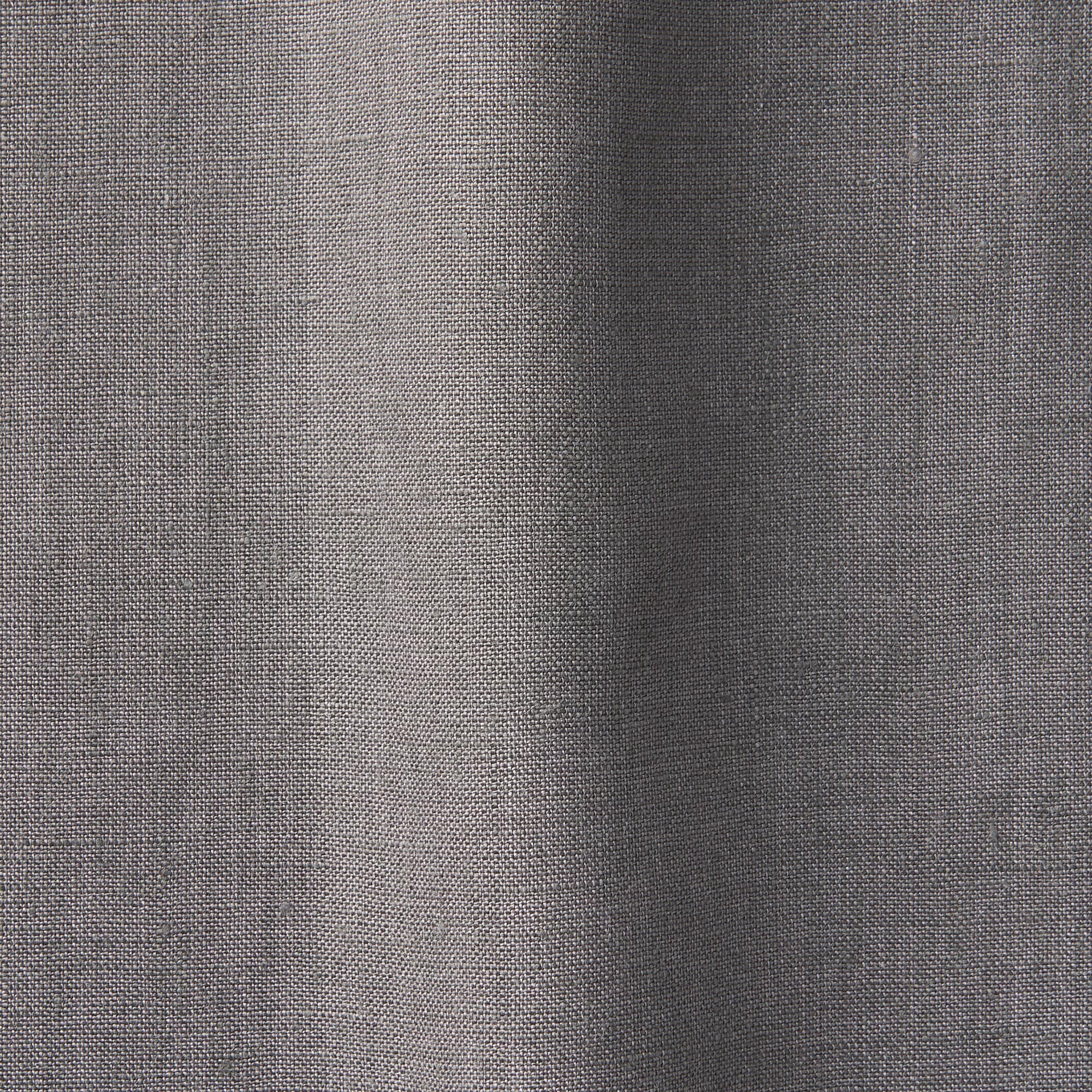 麻平織ノンプリーツカーテン／チャコールグレー