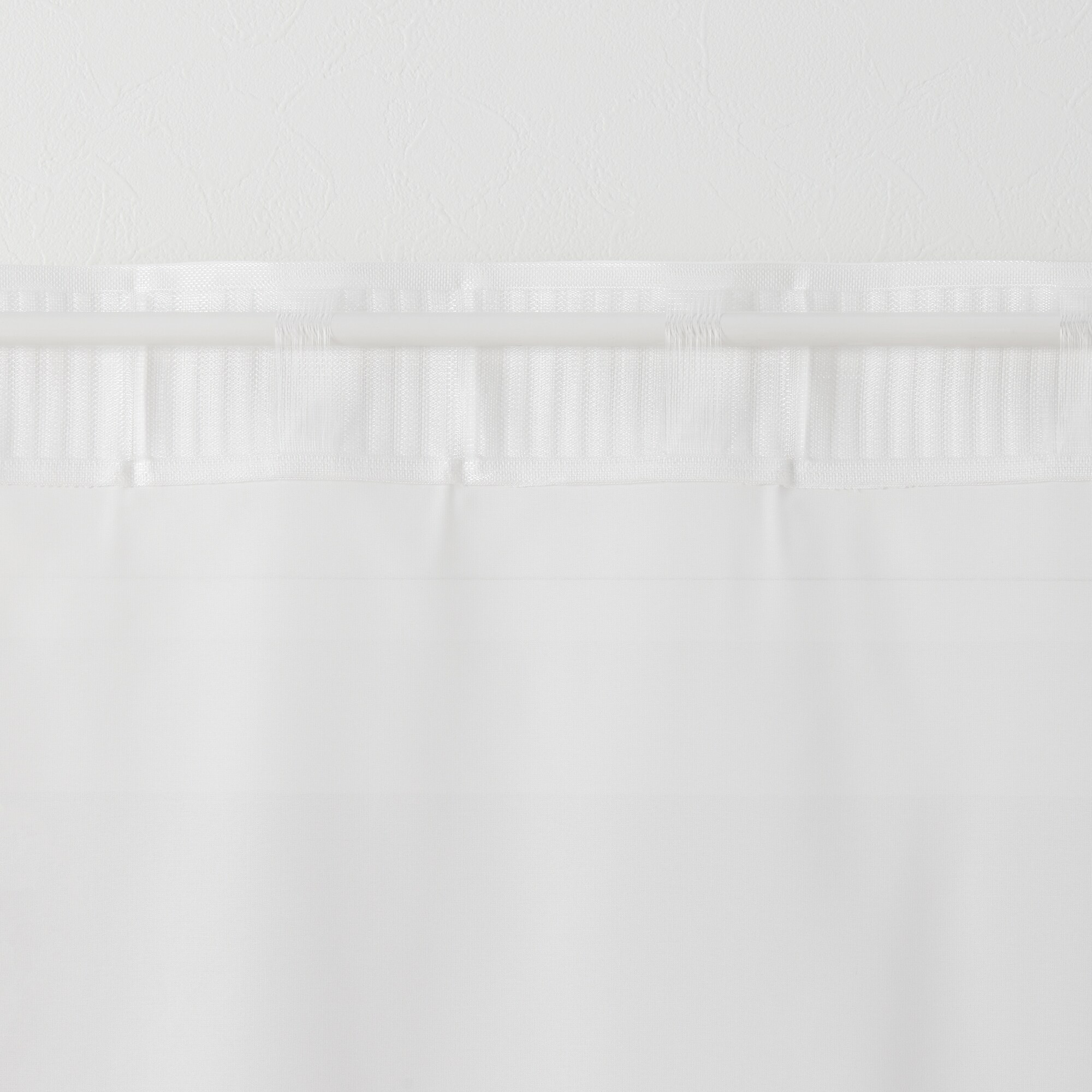 シフォン調ボイル レース（防炎）ノンプリーツカーテン／オフ白 | 無印良品