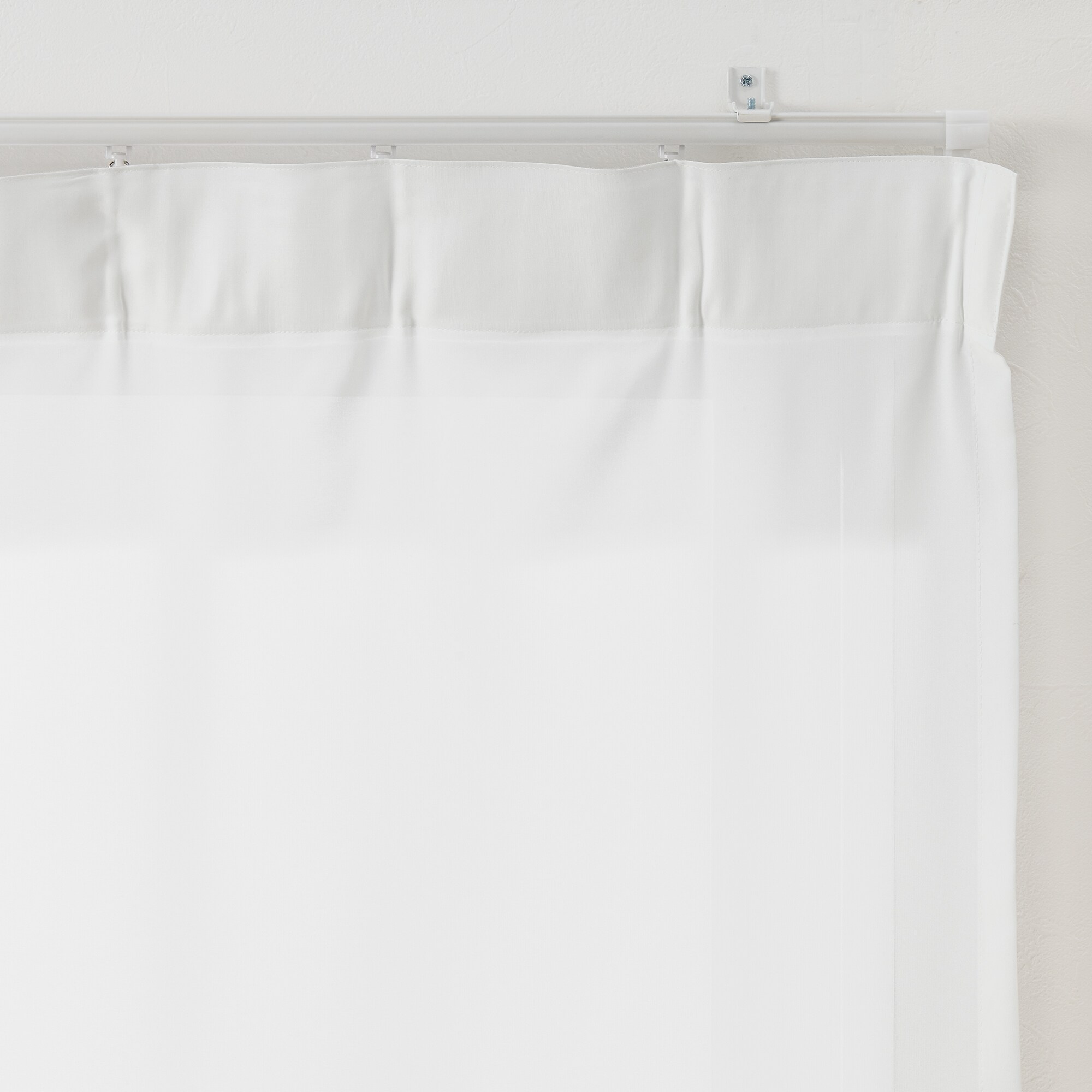 シフォン調ボイル レース（防炎）ノンプリーツカーテン／ライトグレー