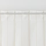 綿空き羽　レースノンプリーツカーテン／ベージュストライプ