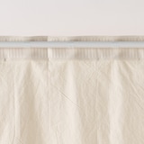 綿洗いざらし平織ノンプリーツカーテン／ペールブラウン