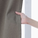 ポリエステル鹿の子織プリーツカーテン／チャコールグレー