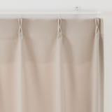 ポリエステル鹿の子織プリーツカーテン／チャコールグレー