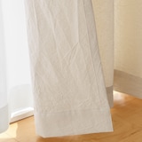 綿洗いざらし平織プリーツカーテン／生成