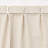 綿洗いざらし平織プリーツカーテン／生成