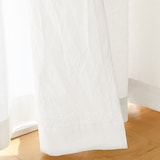 綿洗いざらし平織プリーツカーテン／オフ白