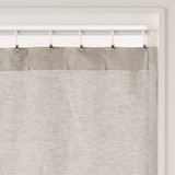 麻平織ノンプリーツカーテン／マスタードストライプ