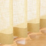 リネンライク　レース（防炎）２倍ヒダプリーツカーテン／マスタード