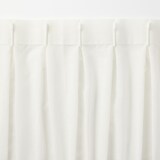 リネンライク　レース（防炎）２倍ヒダプリーツカーテン／マスタード