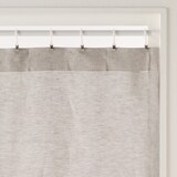 麻平織ノンプリーツカーテン／マスタードストライプ