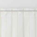 綿空き羽　レースノンプリーツカーテン／ベージュストライプ