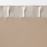 ポリエステル鹿の子織ノンプリーツカーテン／ライトブラウン