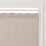 ポリエステル鹿の子織ノンプリーツカーテン／ライトブラウン