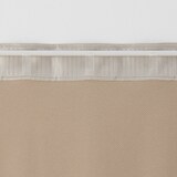 ポリエステル鹿の子織ノンプリーツカーテン／ライトブラウン