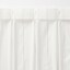 綿空き羽　レースプリーツカーテン／ブルーストライプ